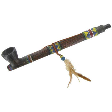 Traditional Native American Peace Pipe Decor. Unique Home Decor - Artisticspacedecor